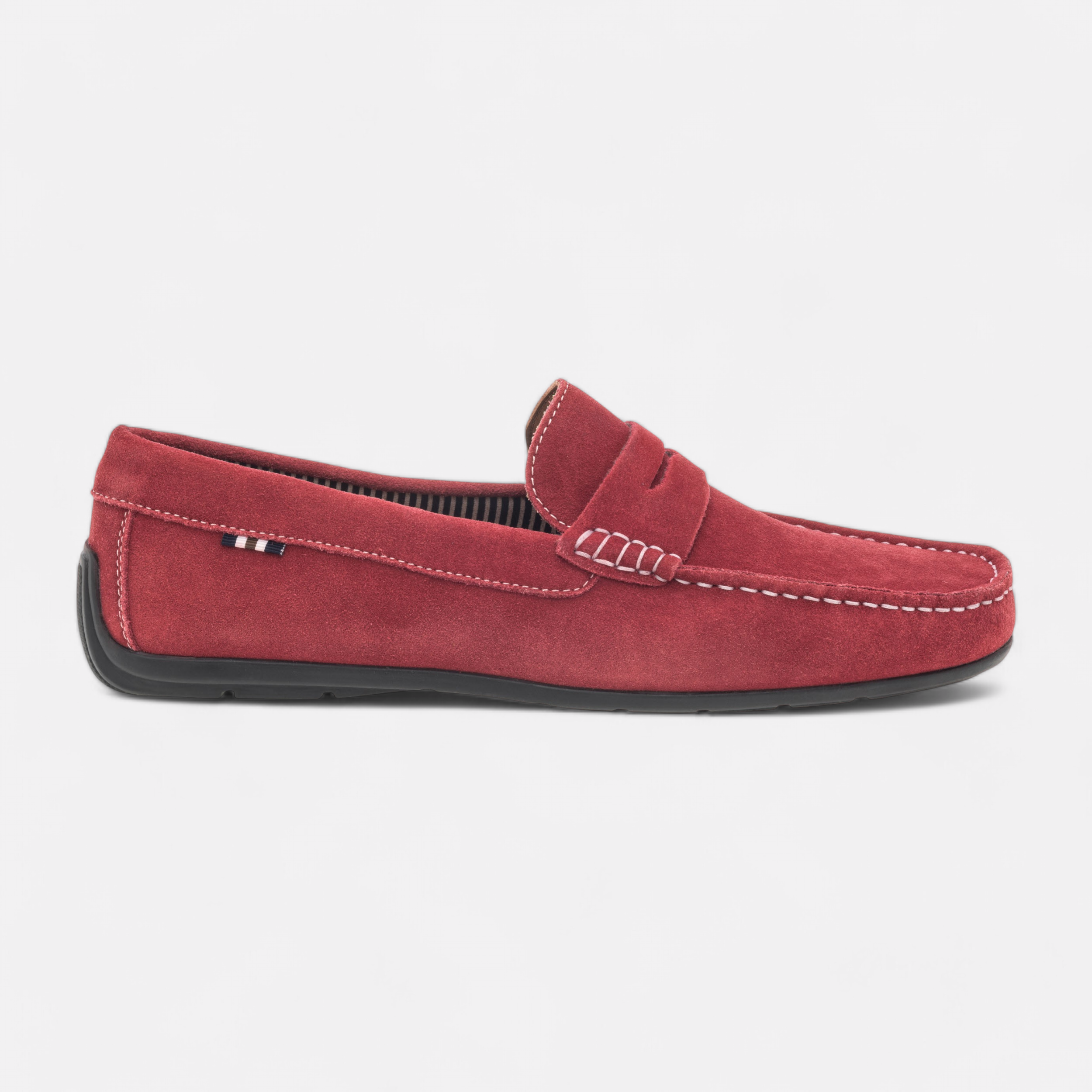 Mocassins Homme en cuir rouge France FR