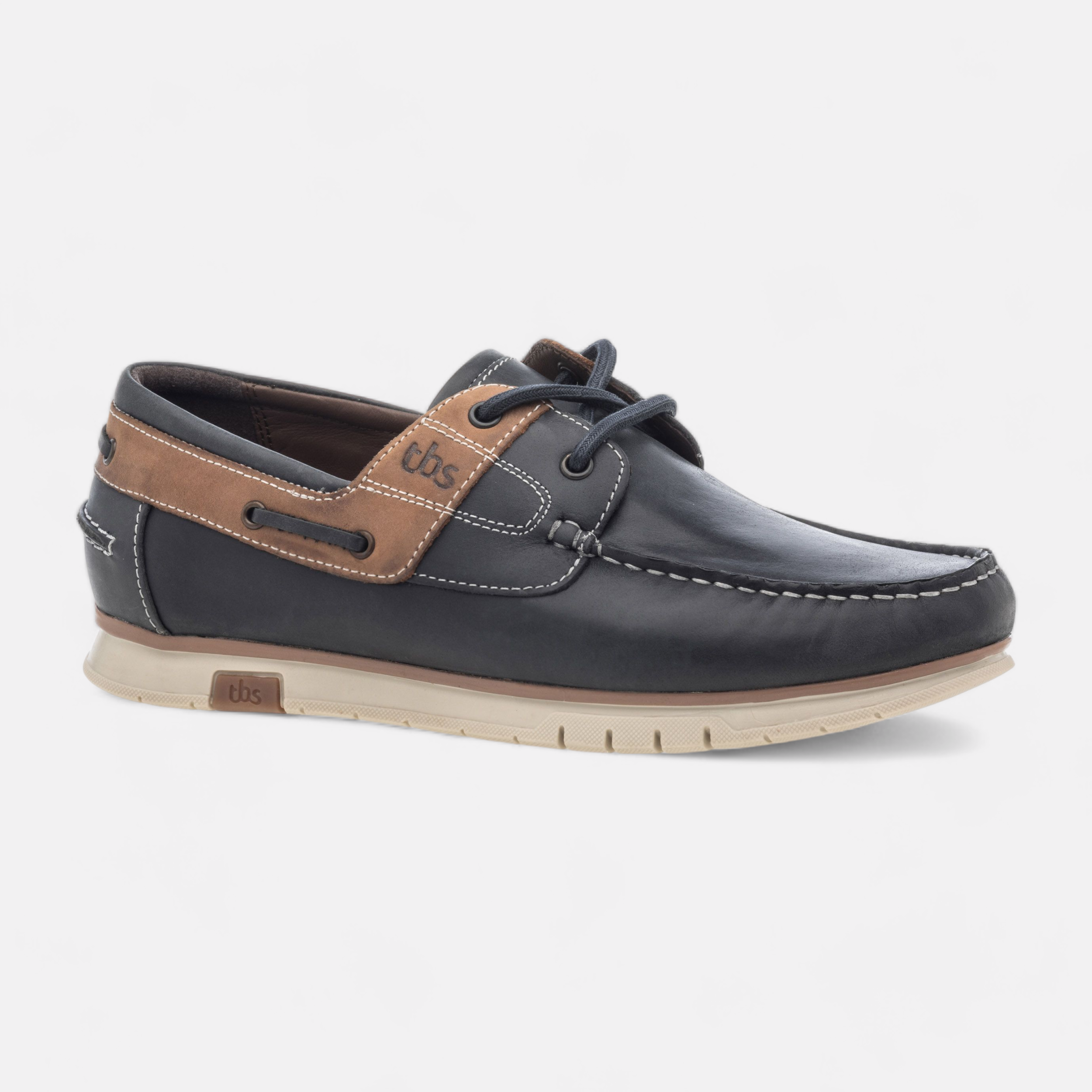 Mens navy leather boat shoes on sale