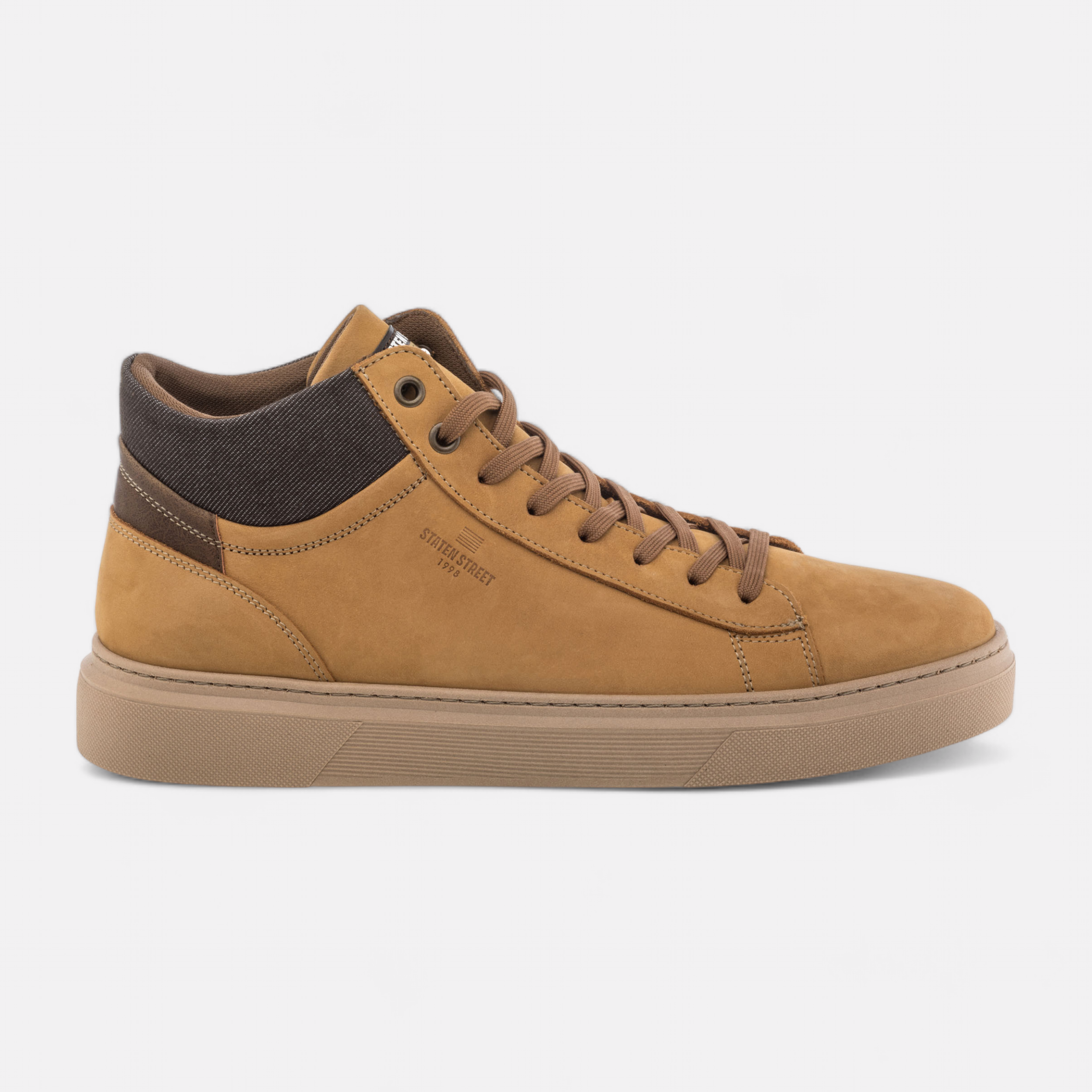 High top trainers Men in leather camel Europe EN