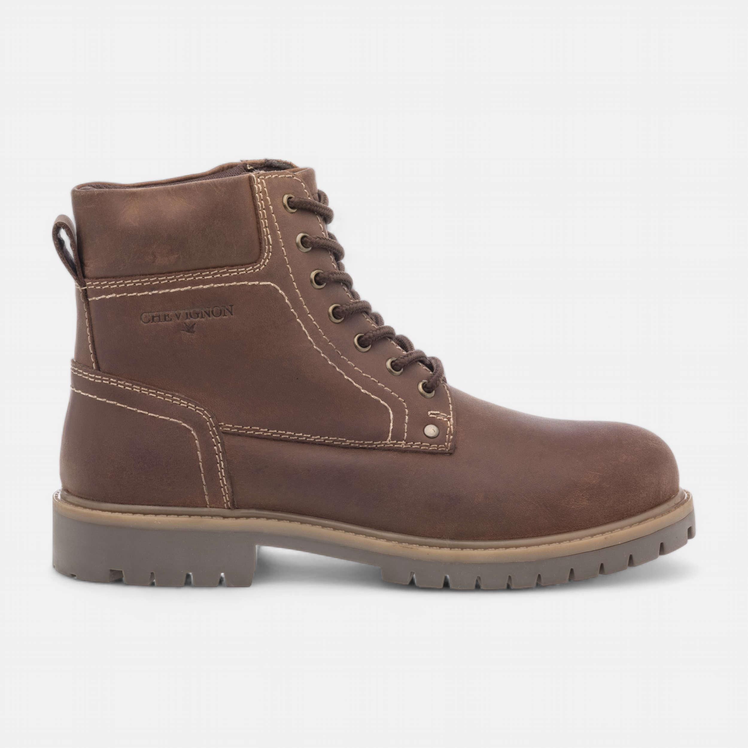 Boots Homme en cuir marron France FR