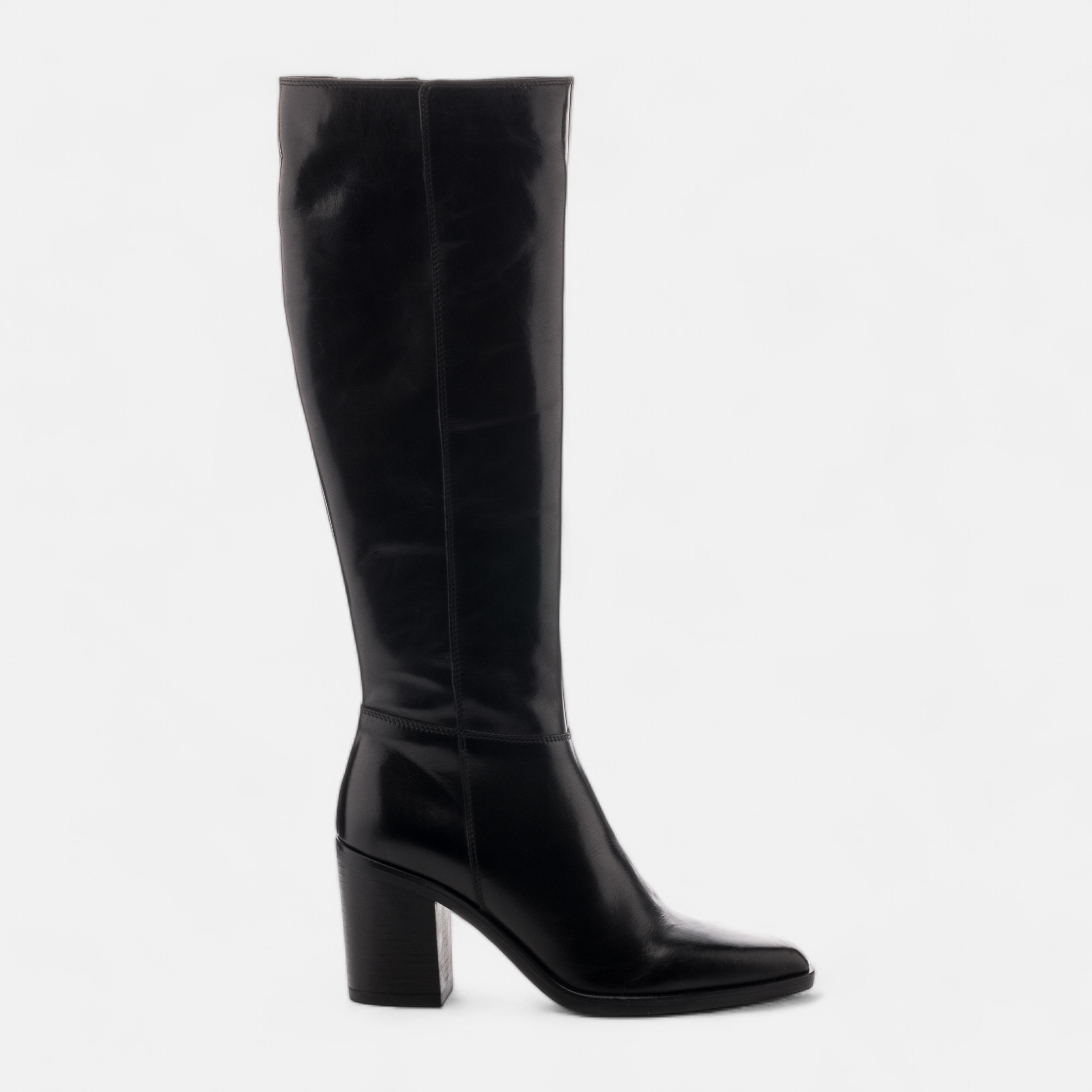 Bottes a talon Femme en cuir noir France FR