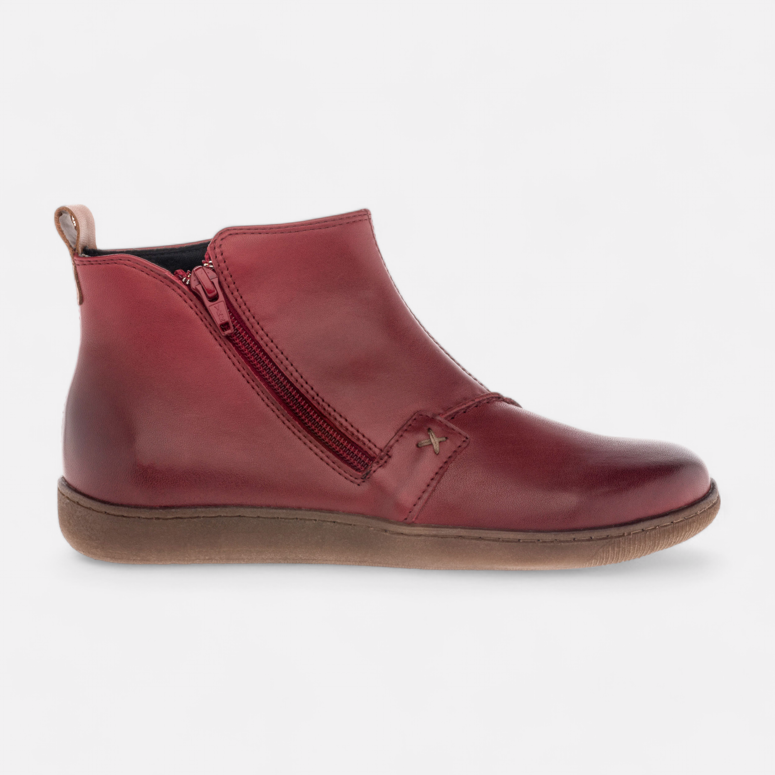 Bottines Femme en cuir rouge France FR