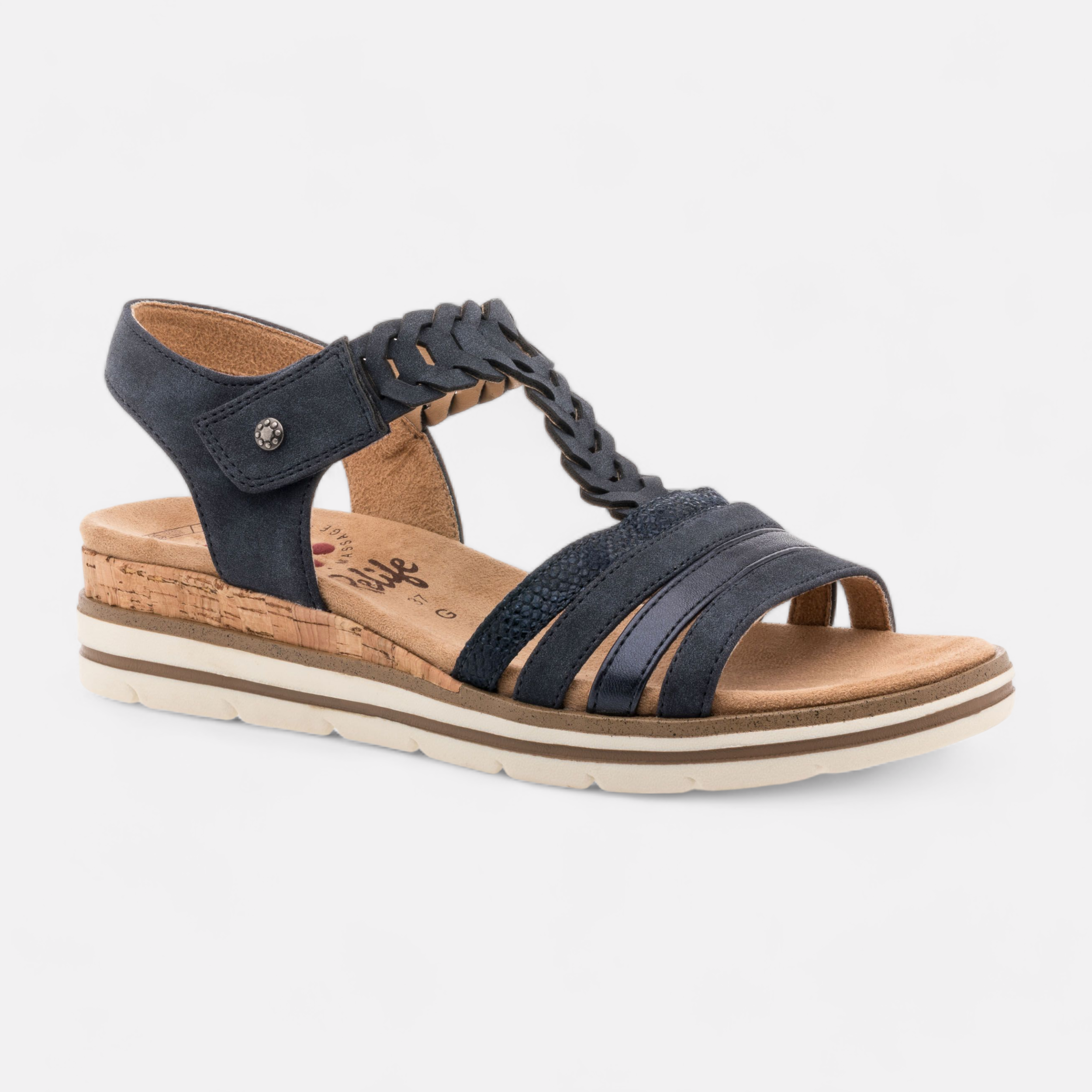 Chaussure compensee bleu marine femme on sale