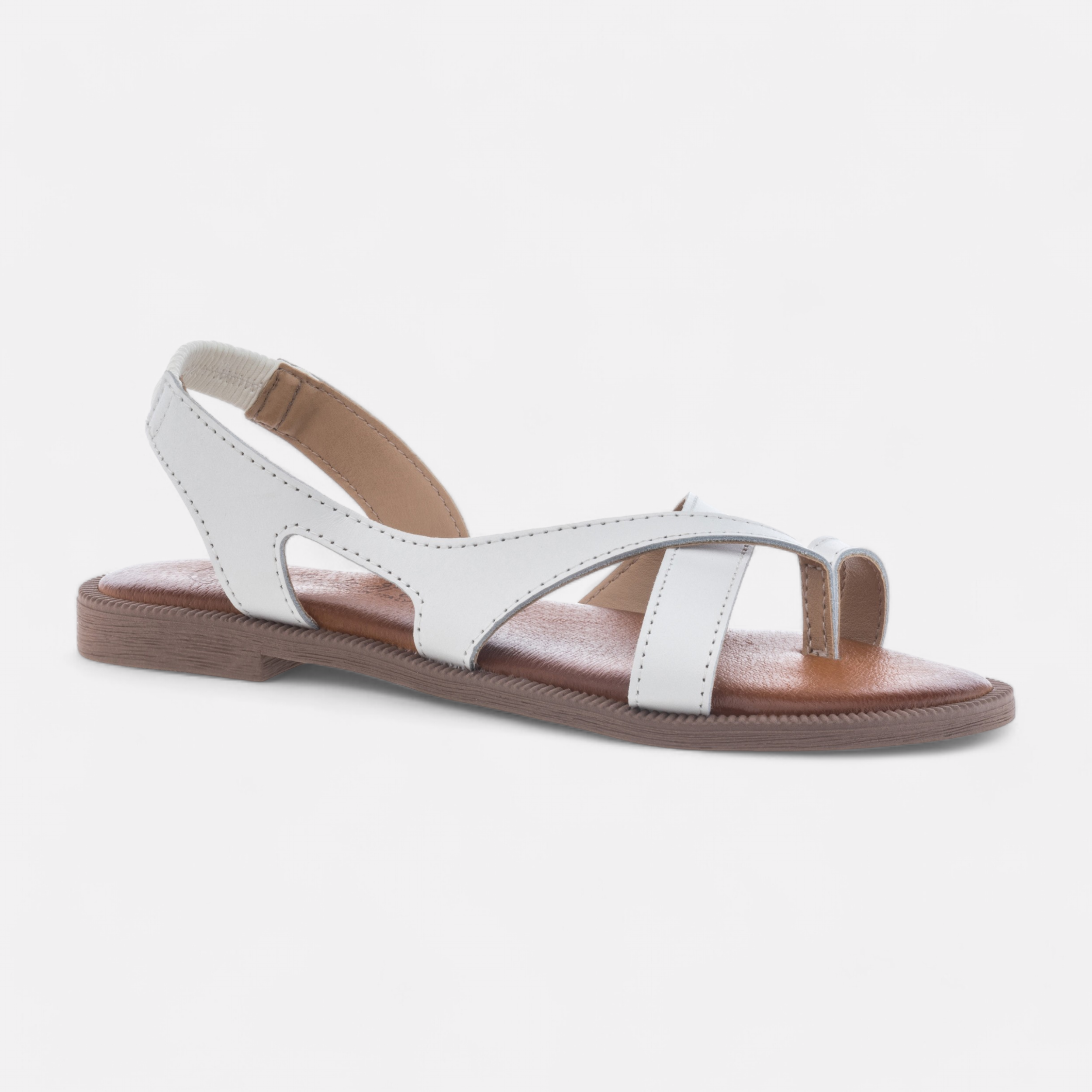 Sandales cuir blanches femme deals