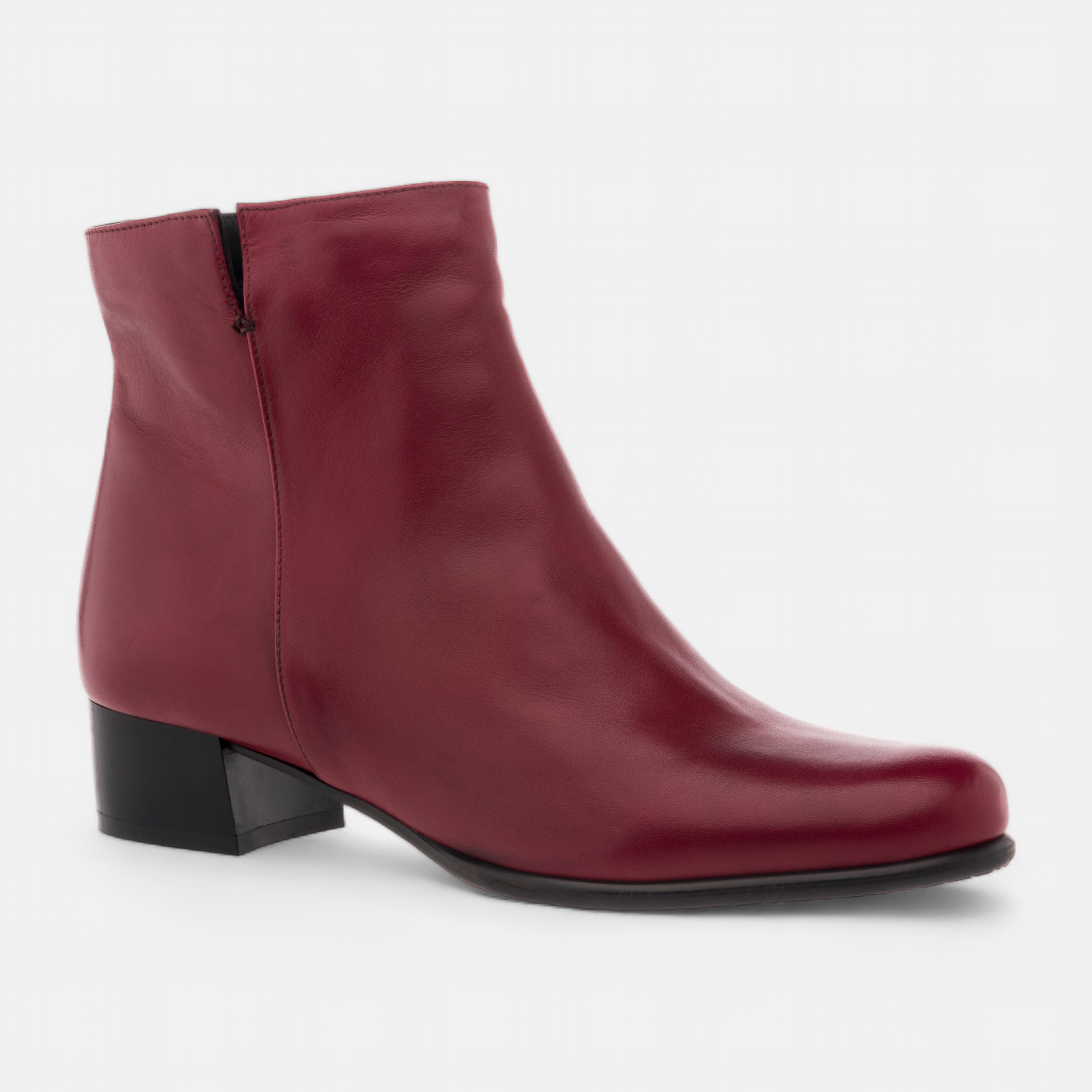 Bottine rouge cuir femme online