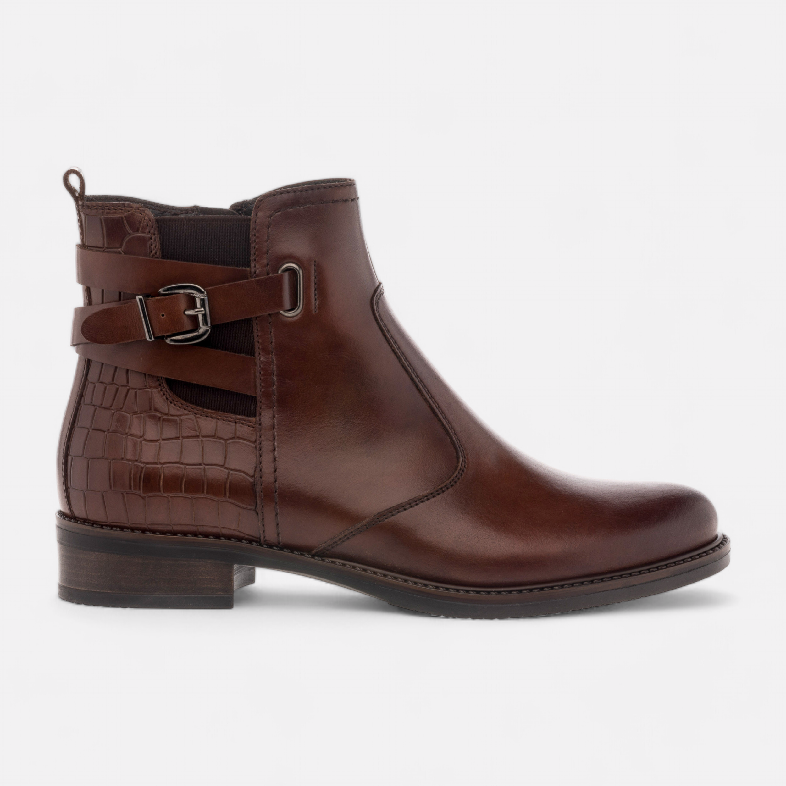 Bottines Femme en cuir cognac France FR