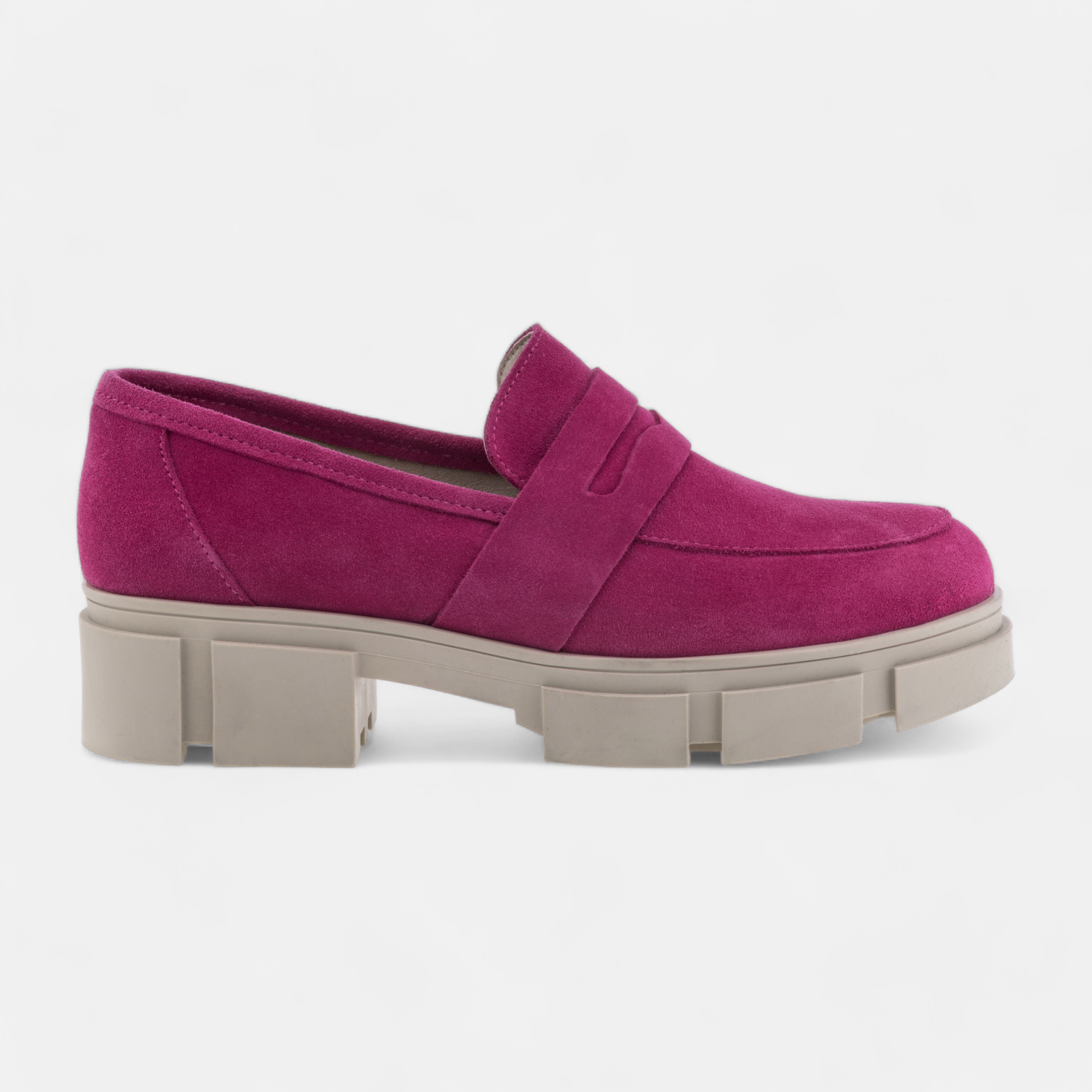 Mocassins Femme en cuir fuchsia France FR