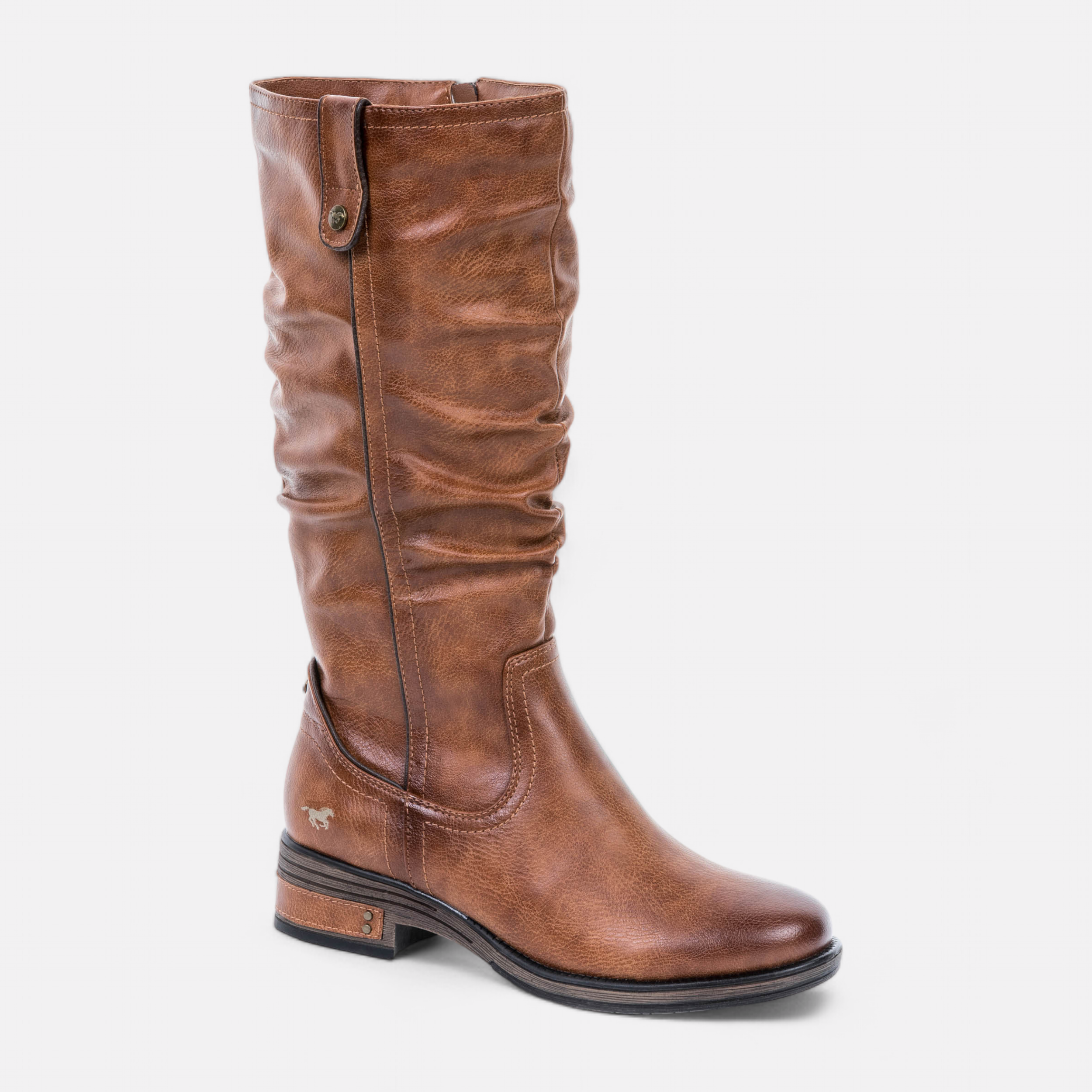 Bottes cuir femme marron online