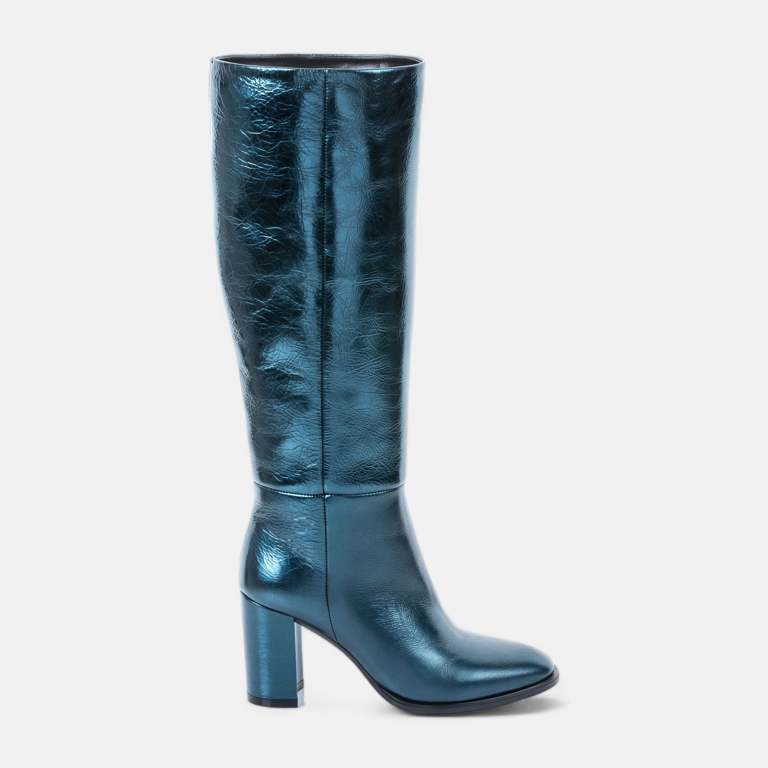 Bottes a talon Femme en cuir bleu France FR