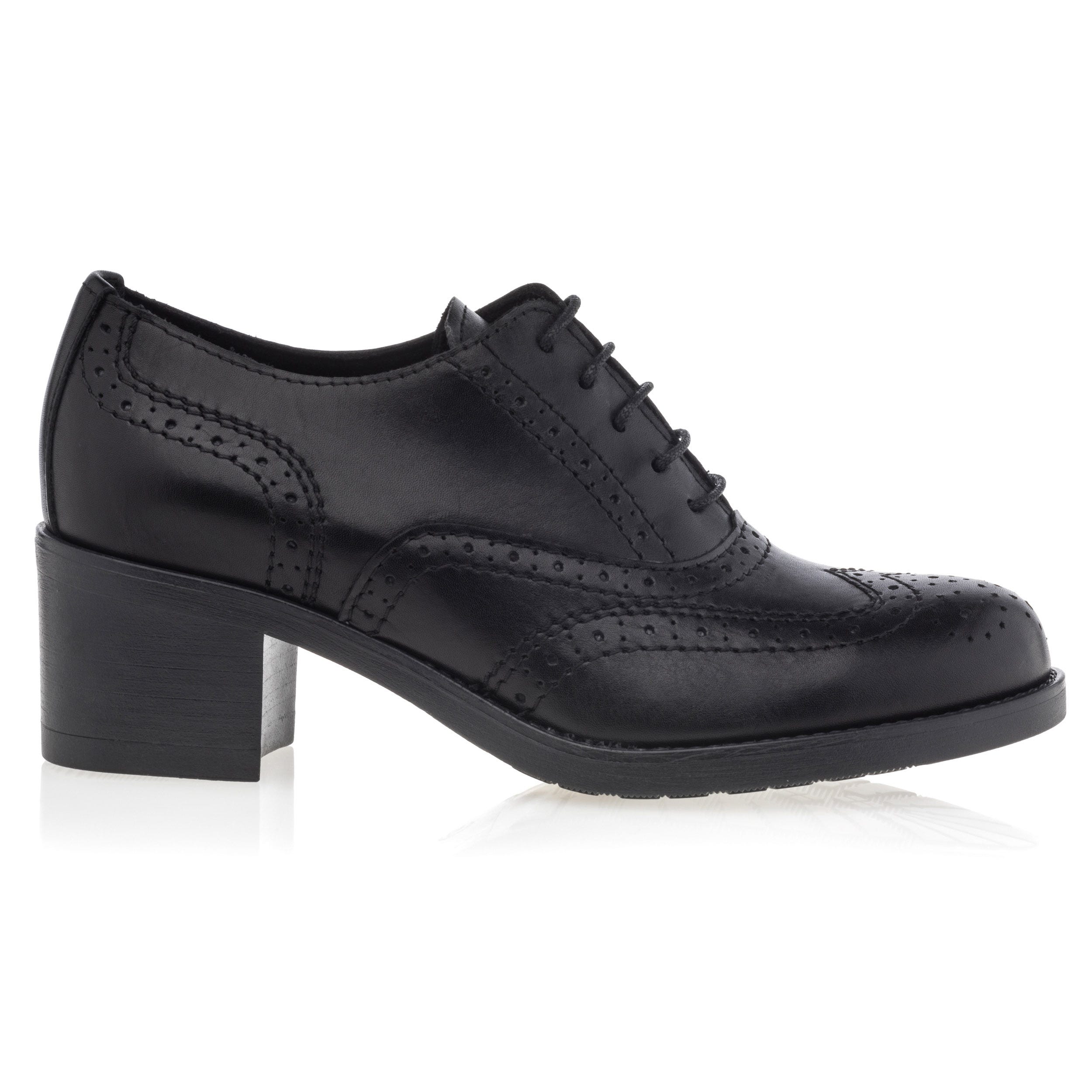 Derbies a talon Femme en cuir noir France FR