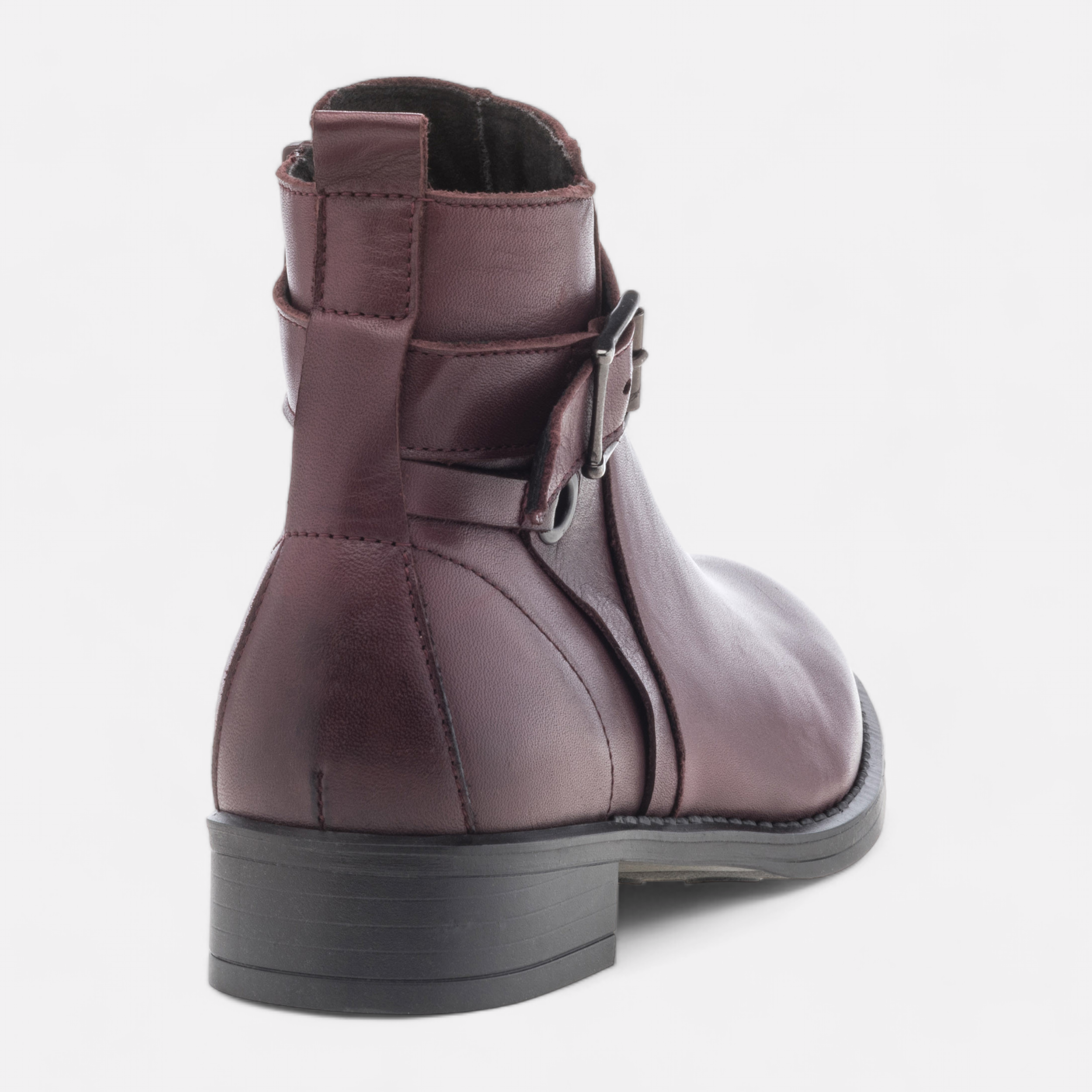 Bottines Femme en cuir bordeaux France FR