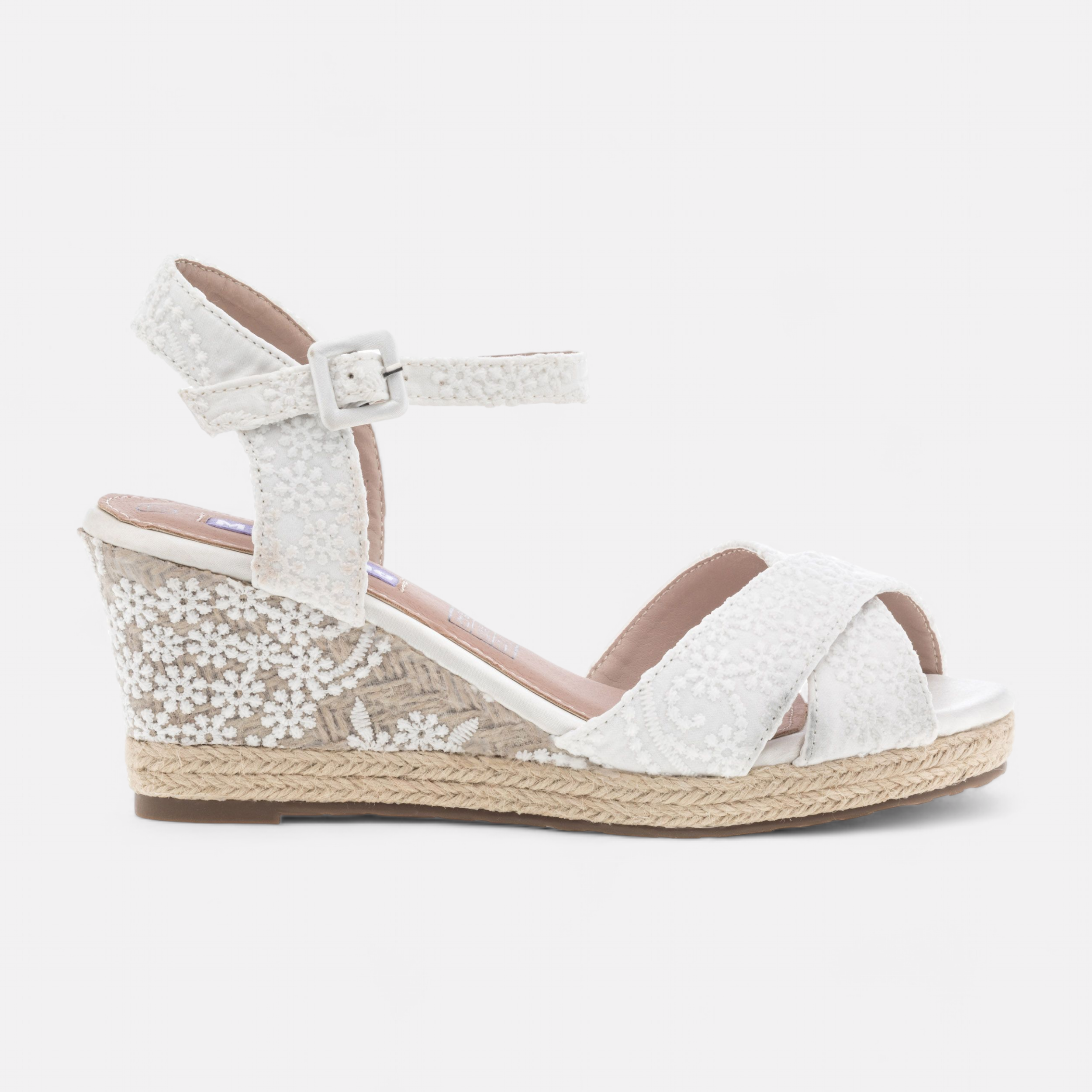 Chaussure compense blanche best sale