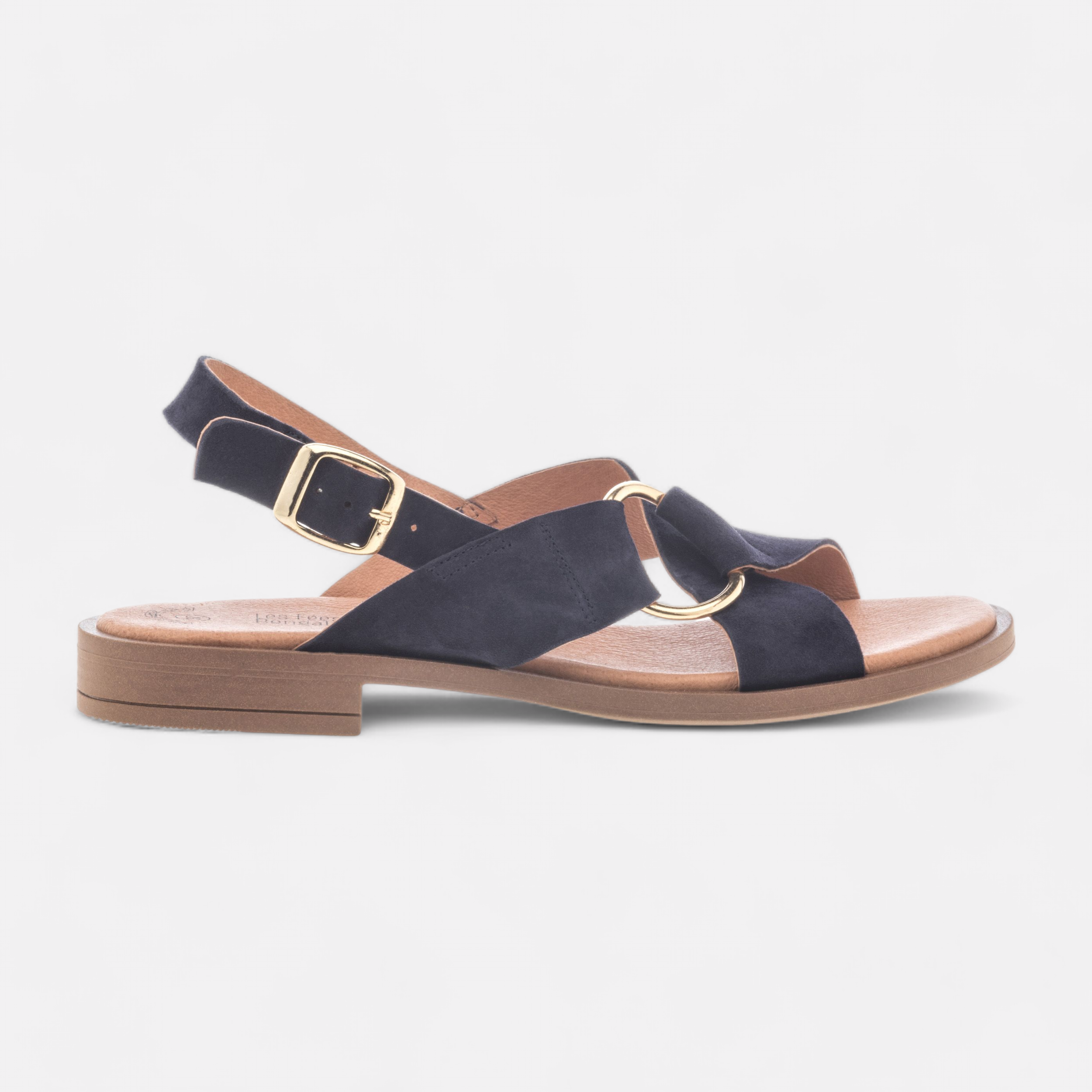 Nu pieds Femme en cuir bleu marine France FR