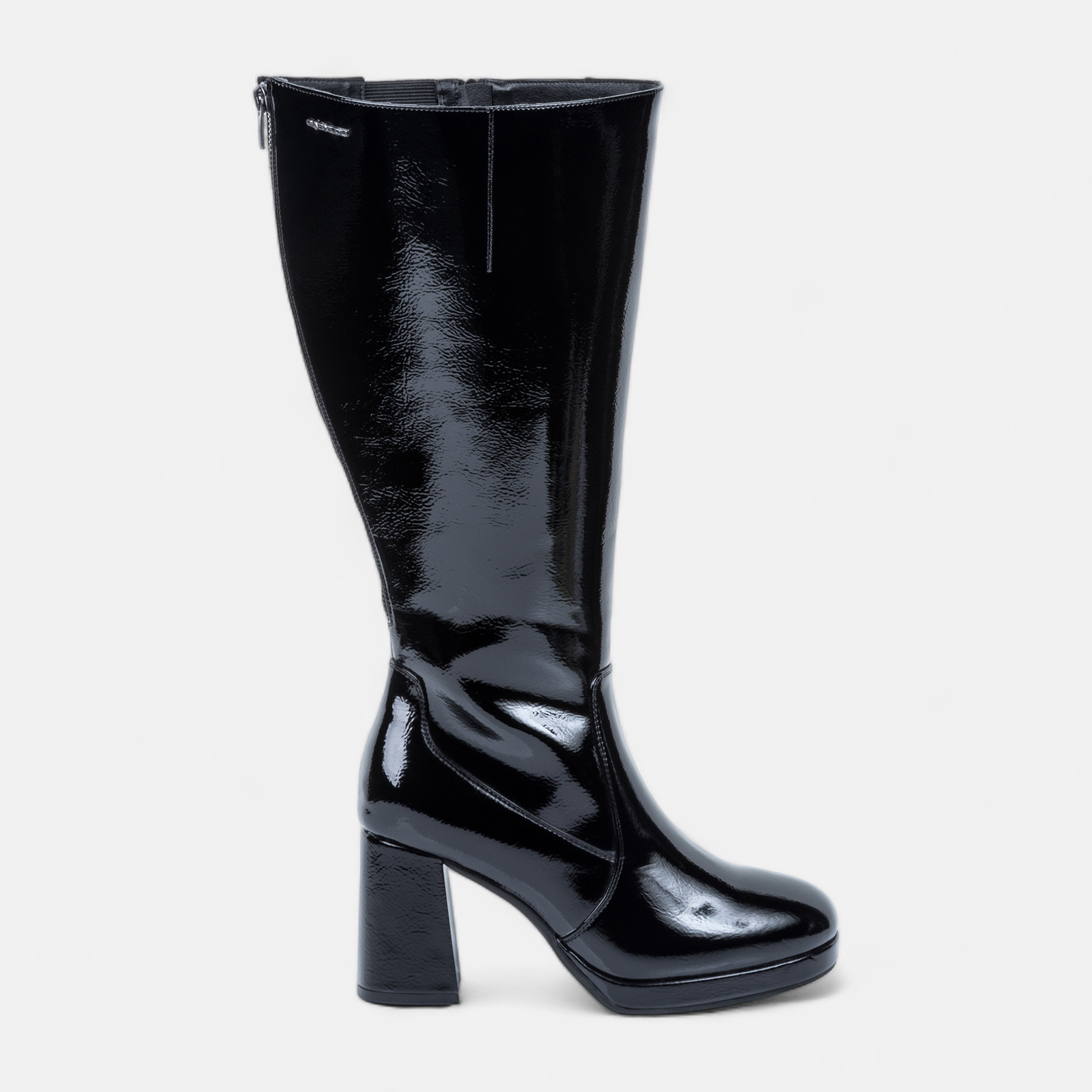 Bottes a talon Femme noir vernis France FR