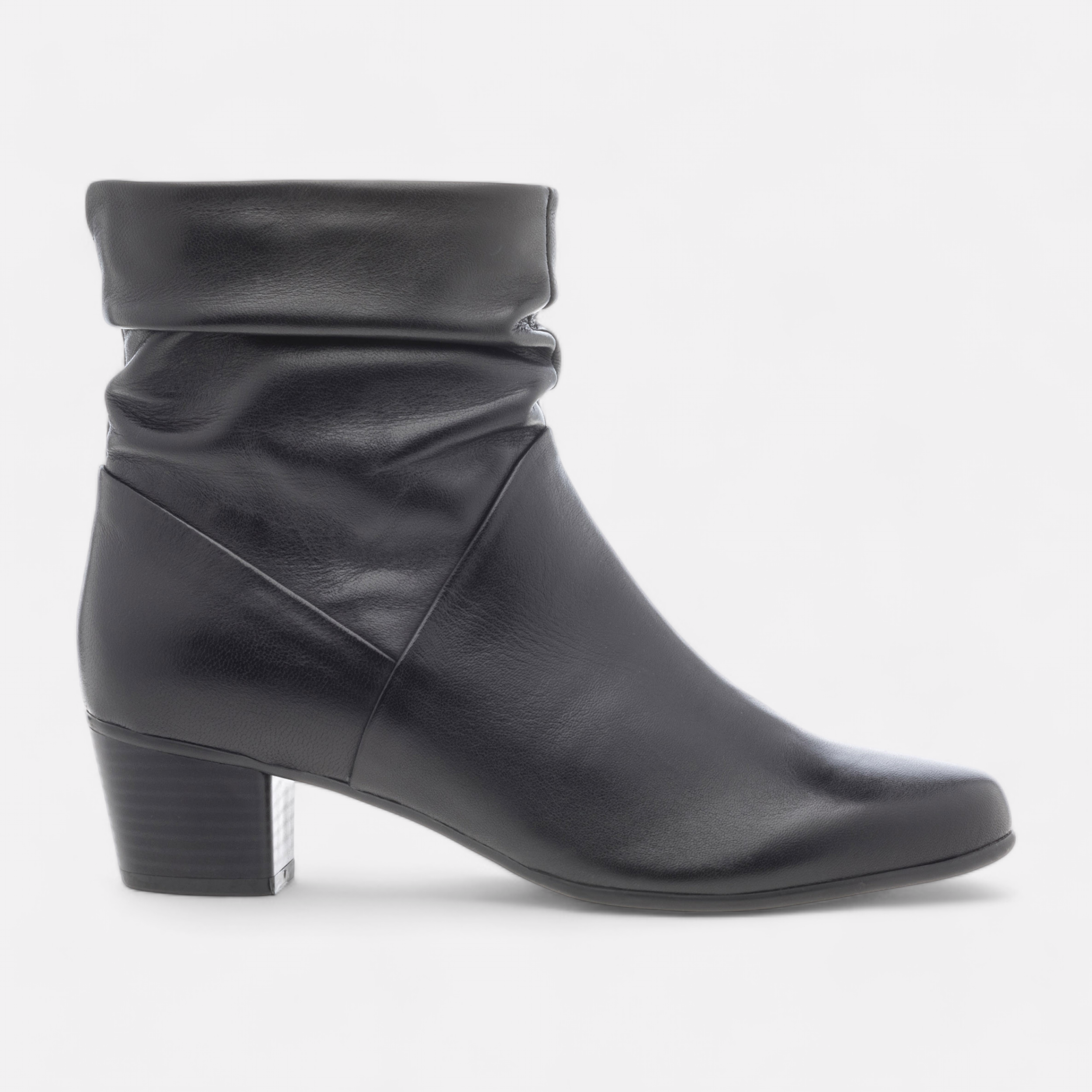 Black ankle leather boots womens online