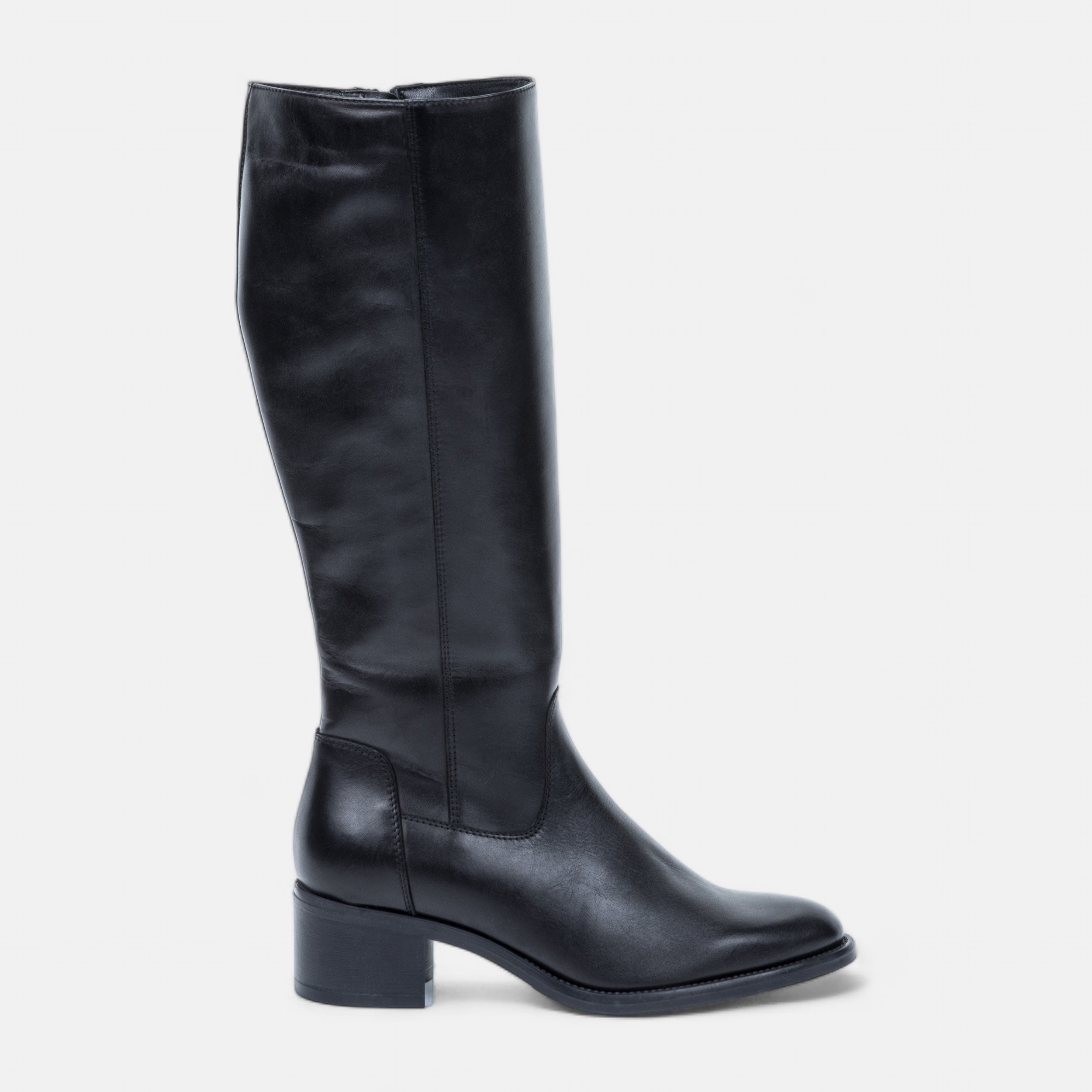 Bottes cuir noir femme talon online