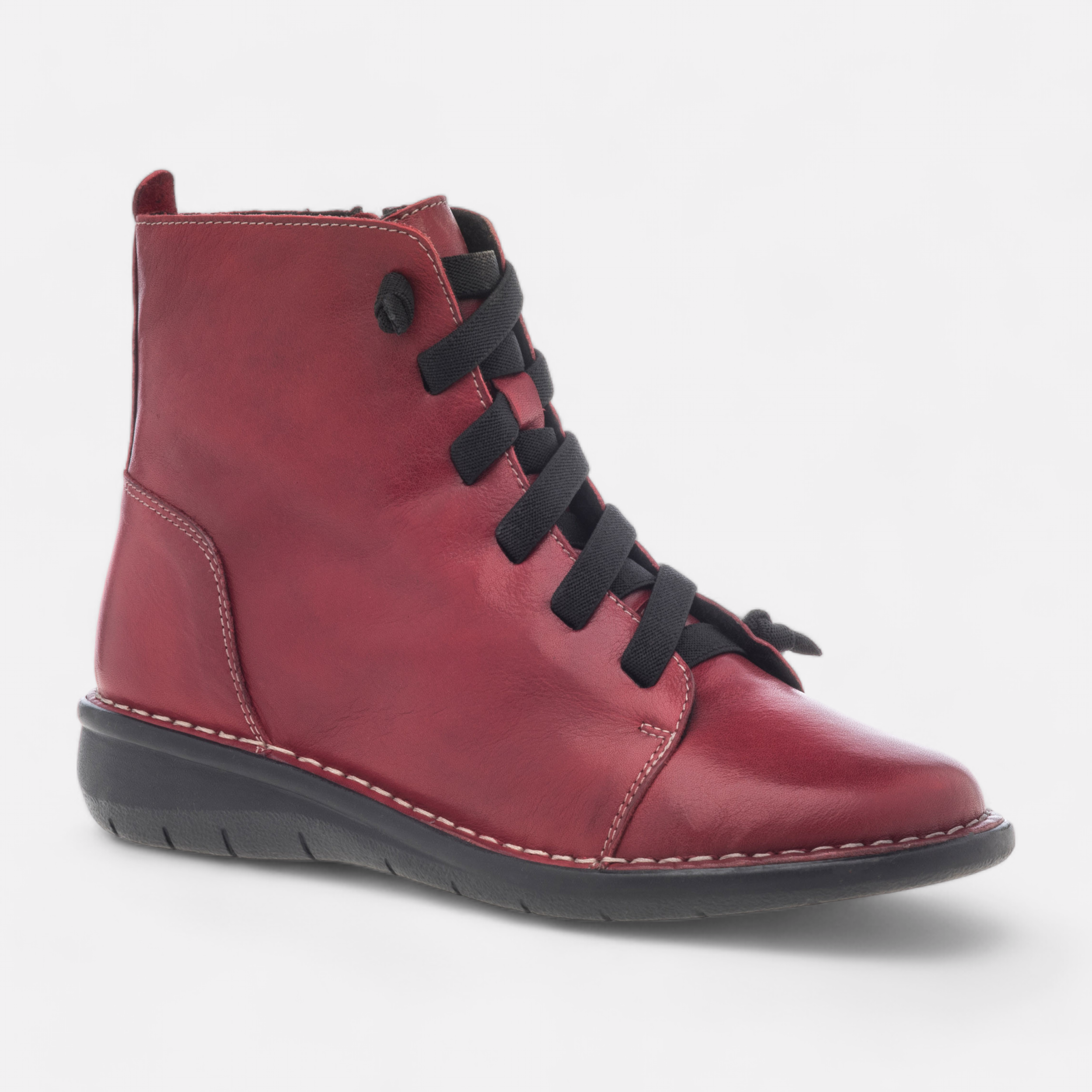 Bottines cuir rouge en solde online