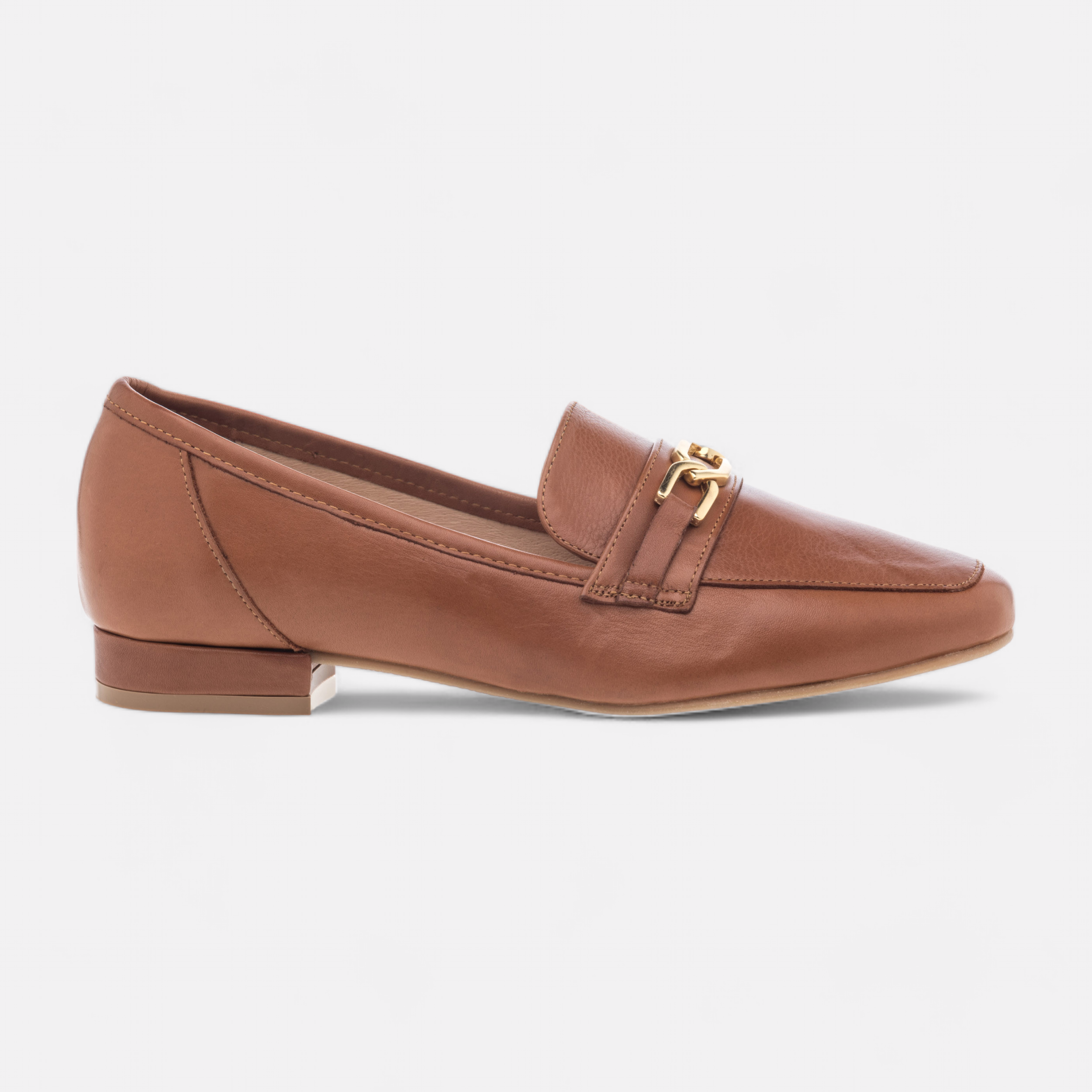 Mocassins Femme en cuir cognac France FR