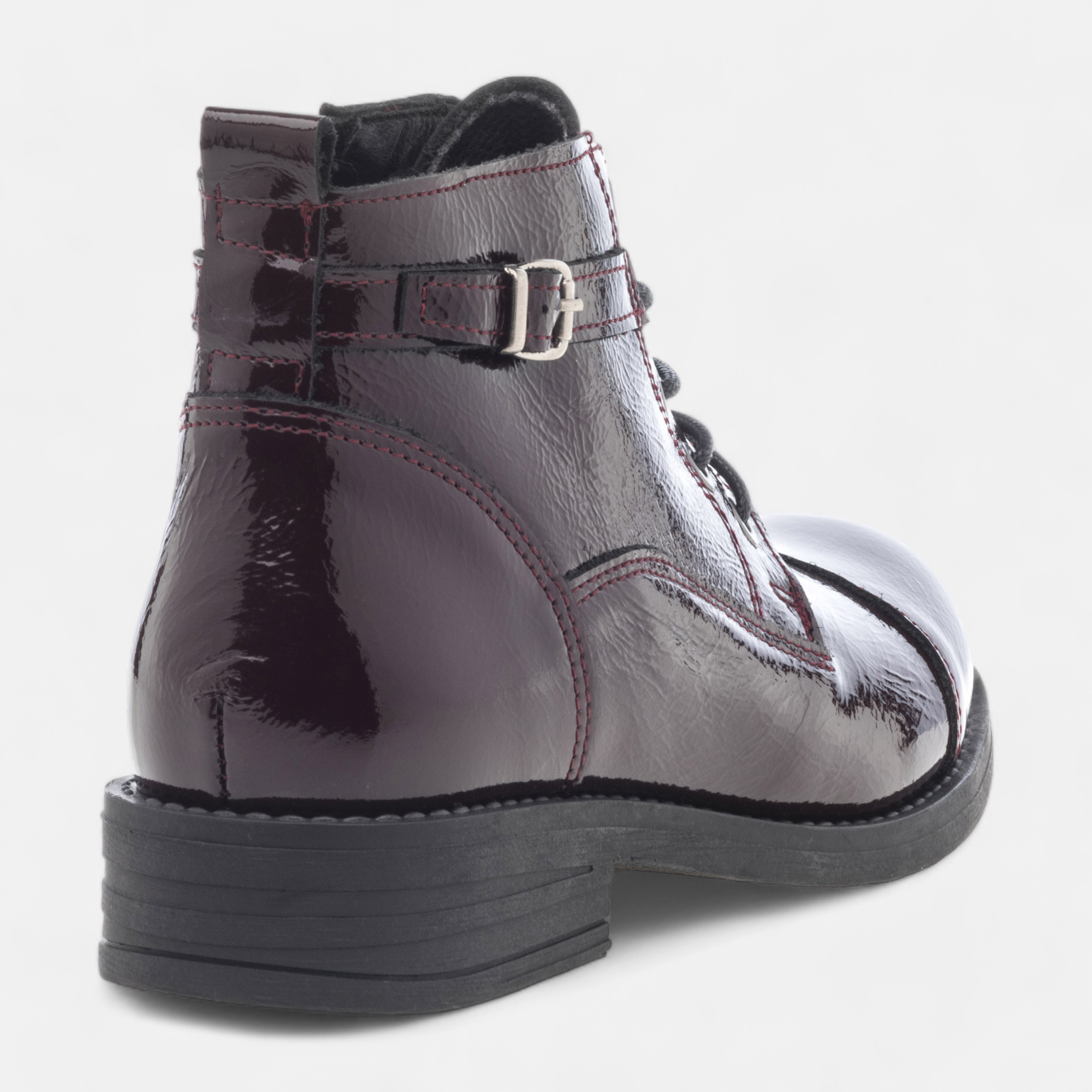 Burgundy boots lace up deals