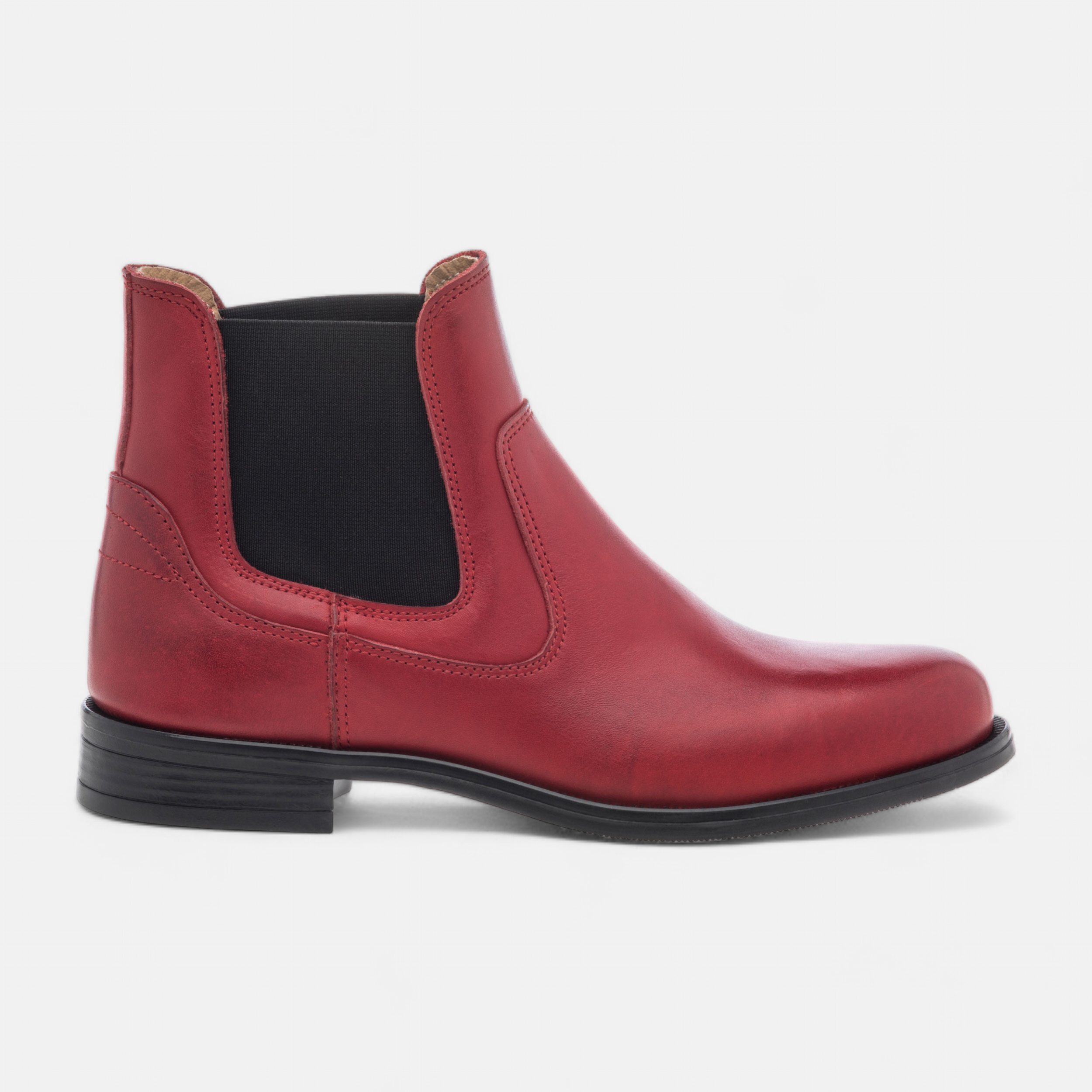 Boots chelsea Femme en cuir rouge France FR