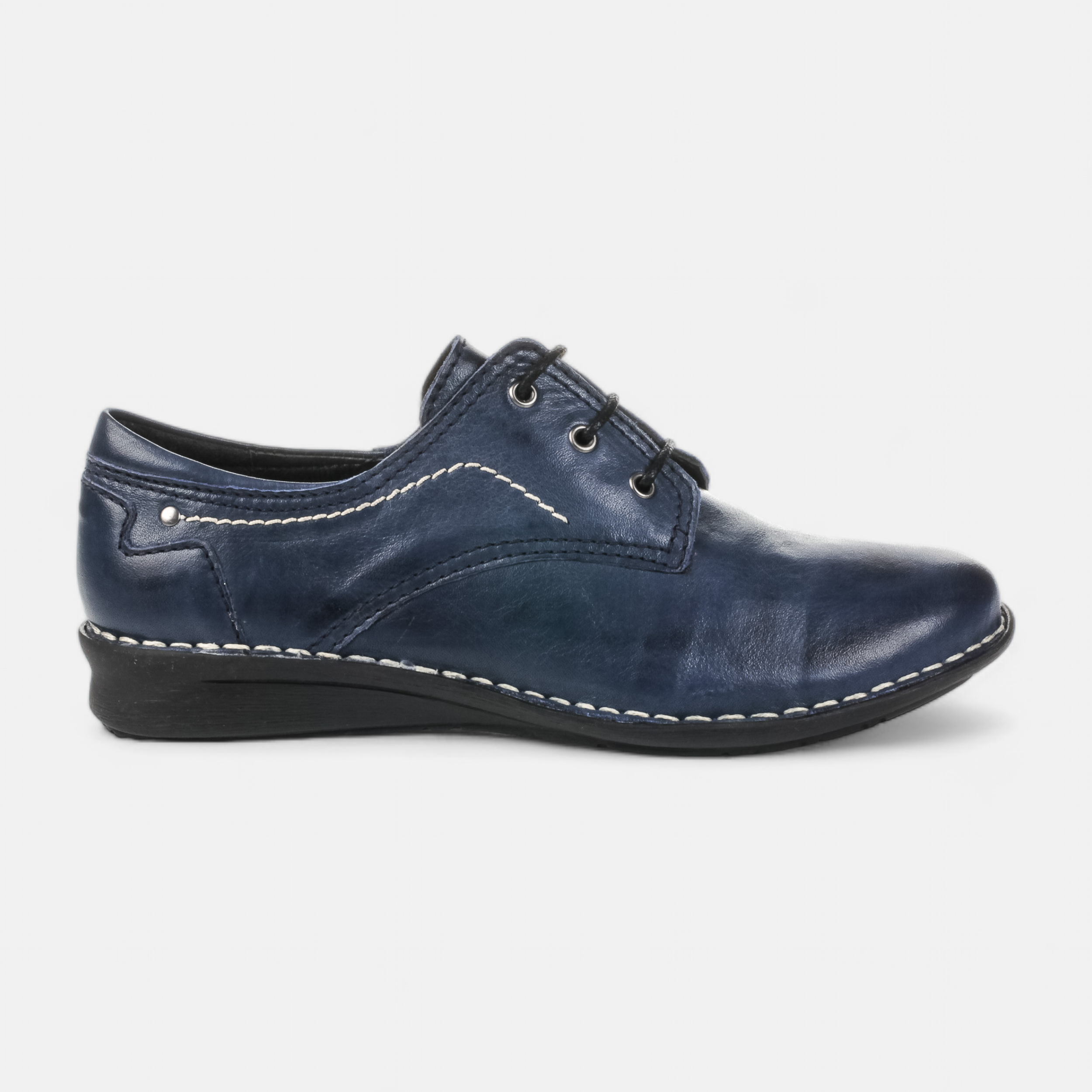 Derbies Femme en cuir bleu France FR