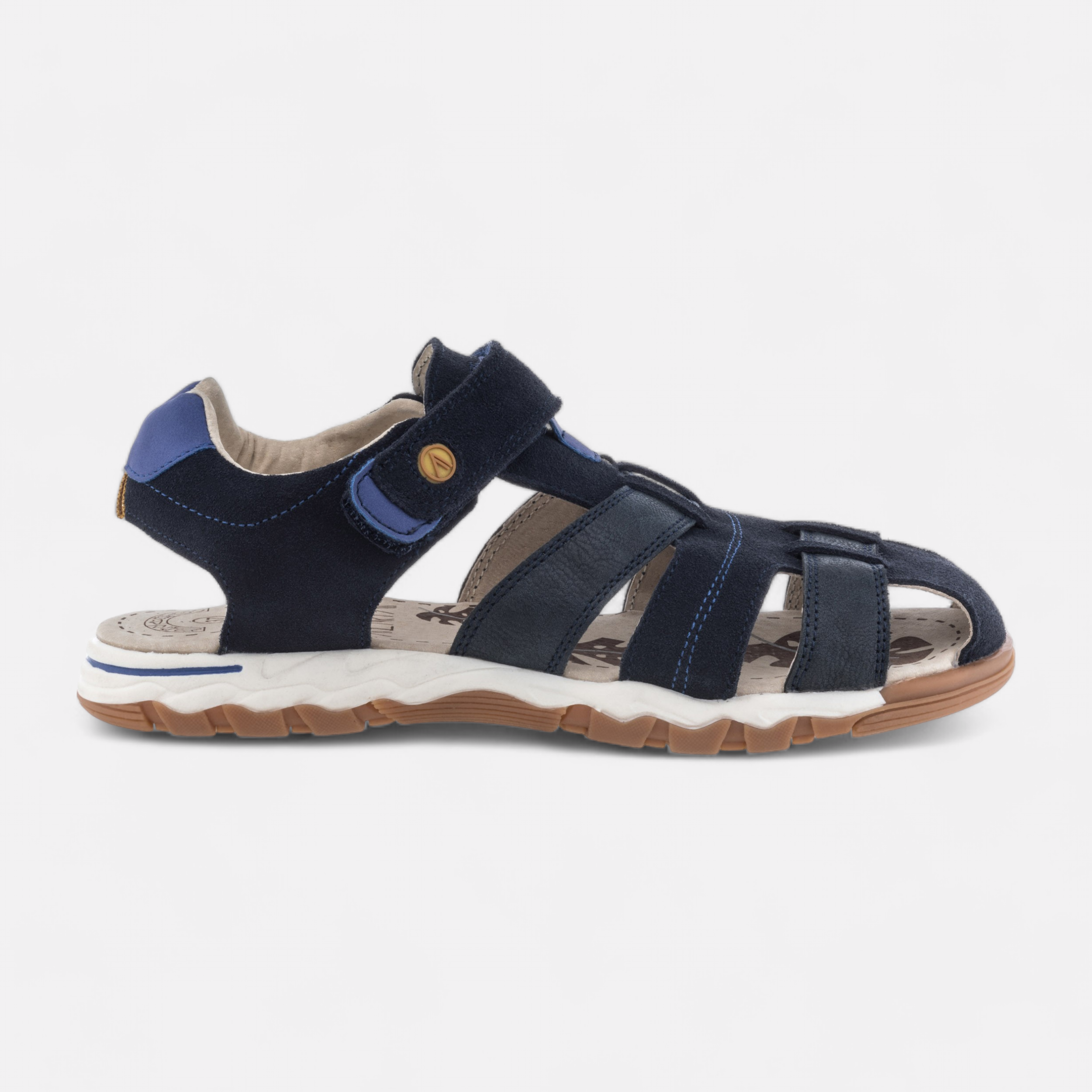 Sandales Enfant en cuir bleu marine France FR