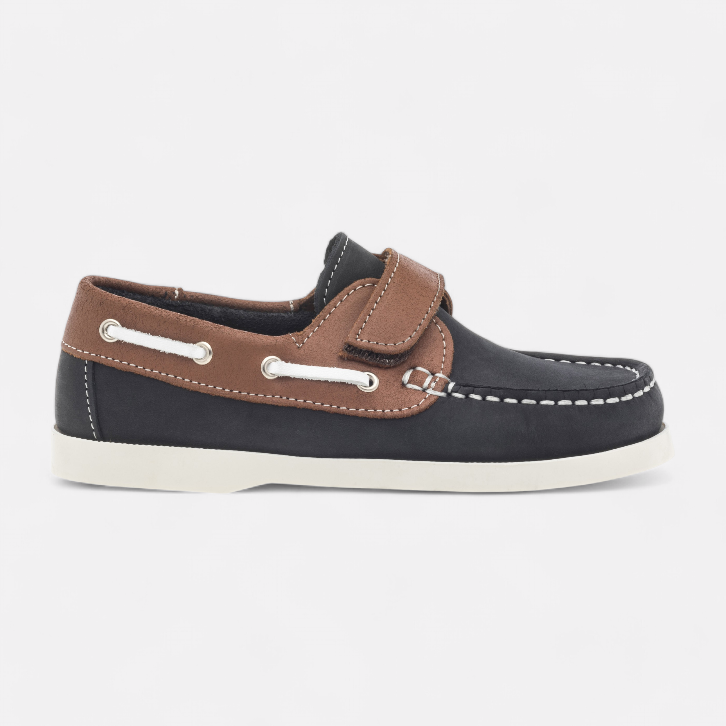 Boat shoes Kids in leather navy blue Europe EN