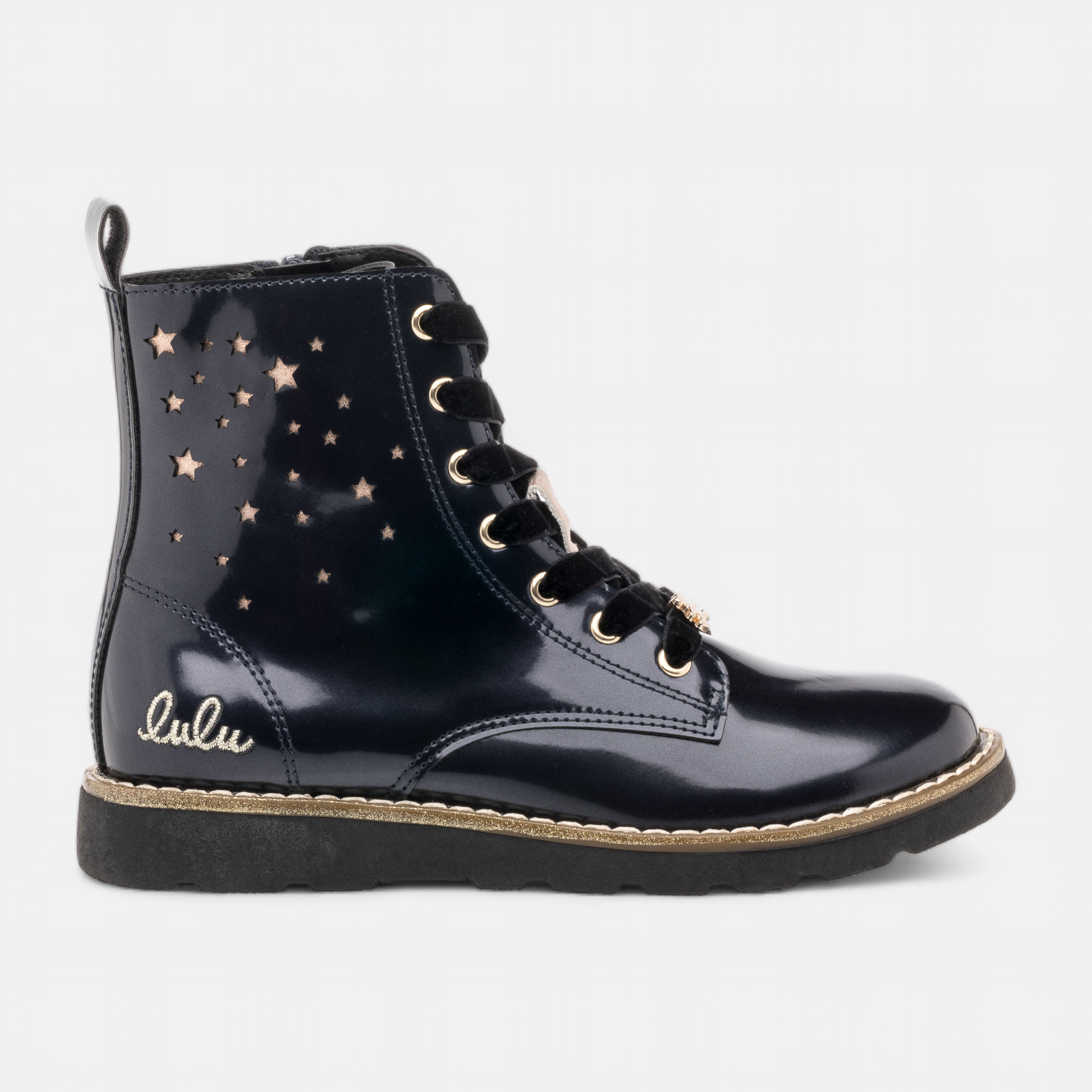 Boots fille bleu deals marine