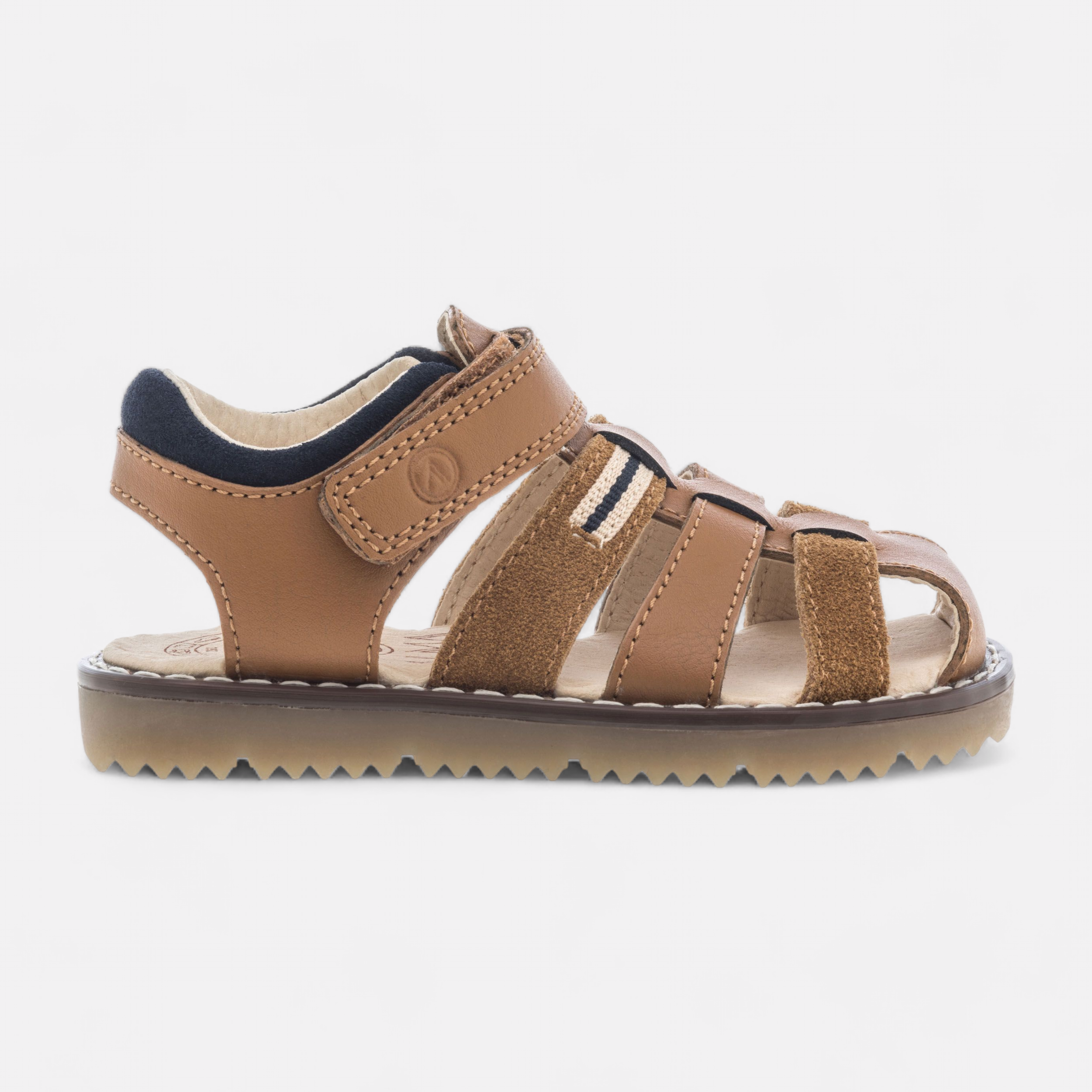 Sandales Enfant en cuir cognac France FR